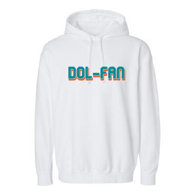 Dol Fan Football Gift For Miami Fan Garment-Dyed Fleece Hoodie