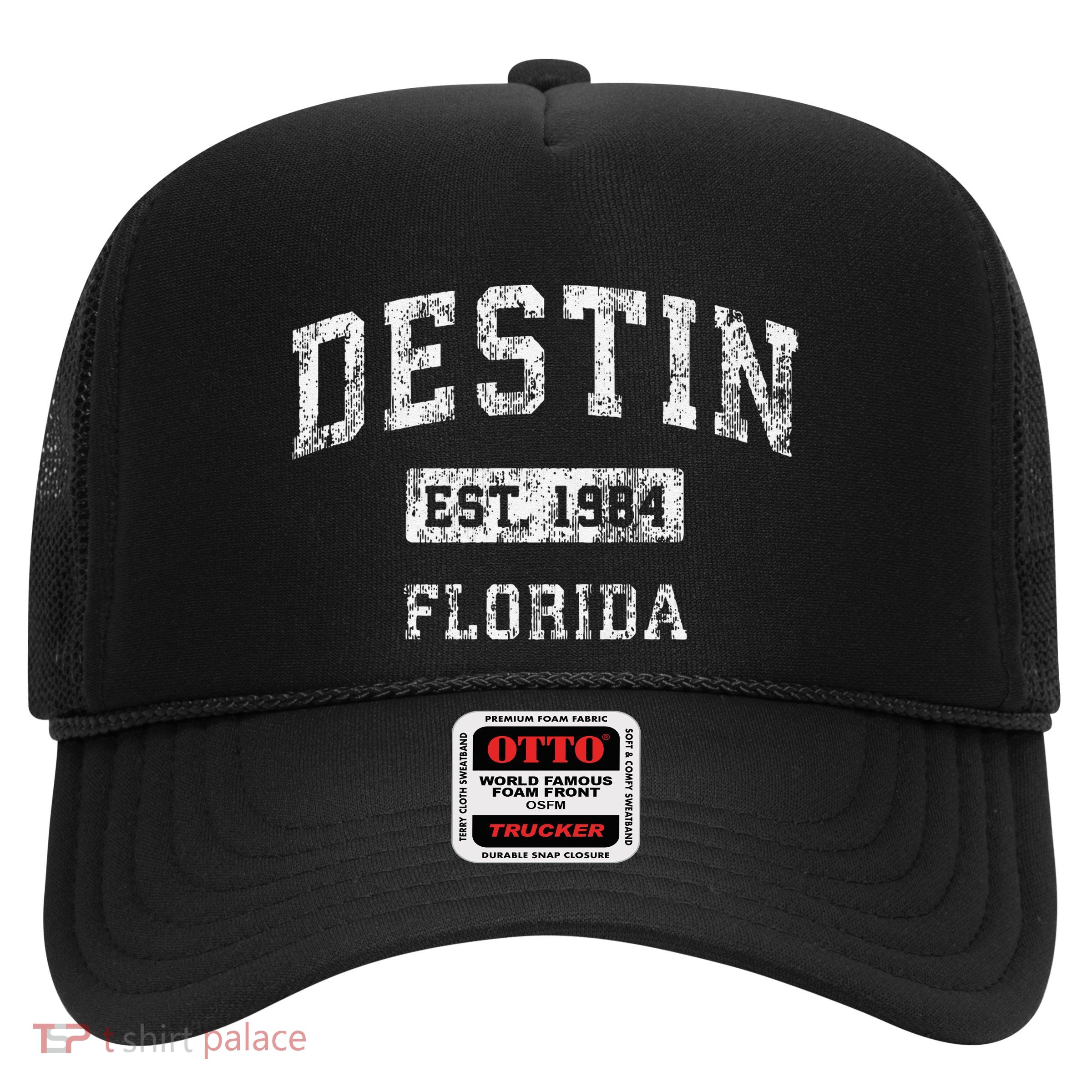 Destin Florida Fl Vintage Established Trucker Hat
