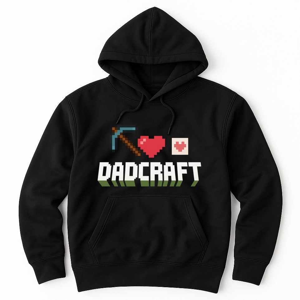 Dadcraft Funny Father's Day Gamer Gift Hoodie