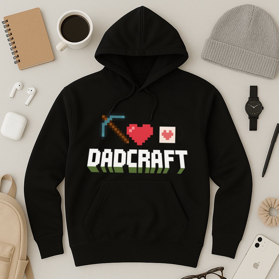 Dadcraft Funny Father's Day Gamer Gift Hoodie