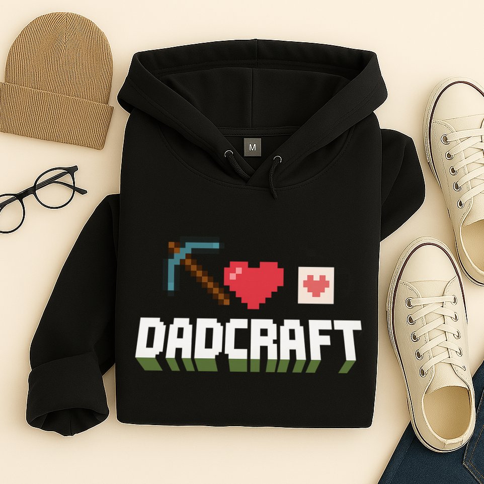Dadcraft Funny Father's Day Gamer Gift Hoodie