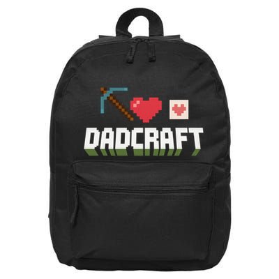 Dadcraft Funny Father's Day Gamer Gift 16 in Basic Backpack