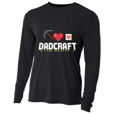 Dadcraft Funny Father's Day Gamer Gift Cooling Performance Long Sleeve Crew
