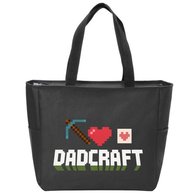 Dadcraft Funny Father's Day Gamer Gift Zip Tote Bag