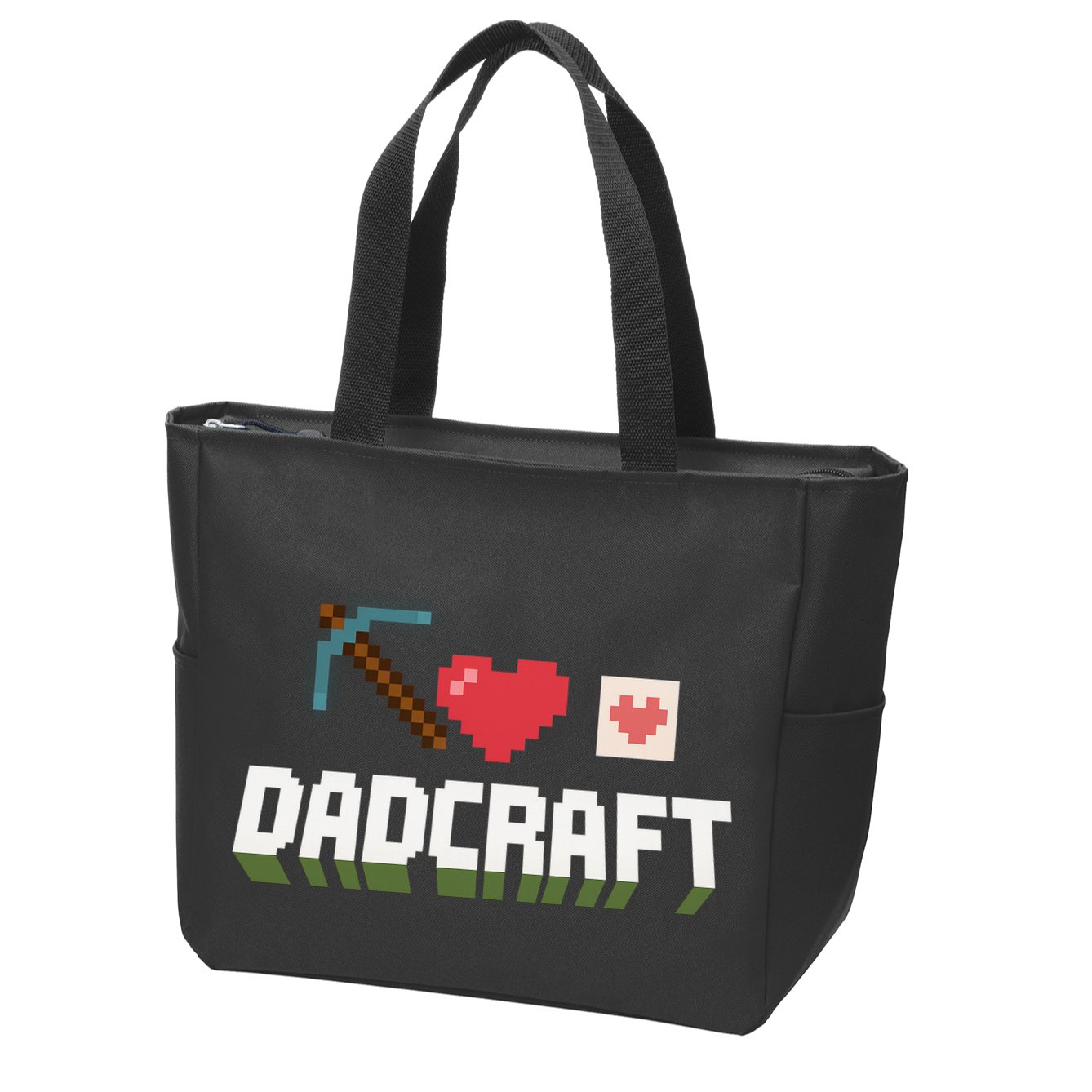 Dadcraft Funny Father's Day Gamer Gift Zip Tote Bag