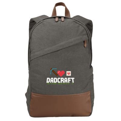Dadcraft Funny Father's Day Gamer Gift Cotton Canvas Backpack