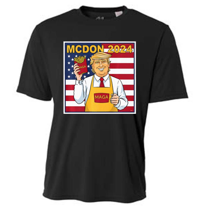 Donalds Famous French Fries Trump Fry Cooking Fries Outfit Premium Cooling Performance Crew T-Shirt