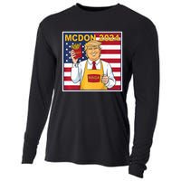 Donalds Famous French Fries Trump Fry Cooking Fries Outfit Premium Cooling Performance Long Sleeve Crew