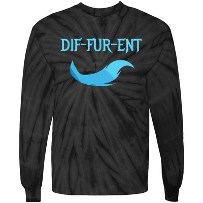 Diffurent Furry Fandom Furries Fan Designs Tie-Dye Long Sleeve Shirt