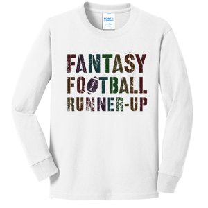 Drafting Fantasy Football Runner Up Geek Newbie Commish Kids Long Sleeve Shirt