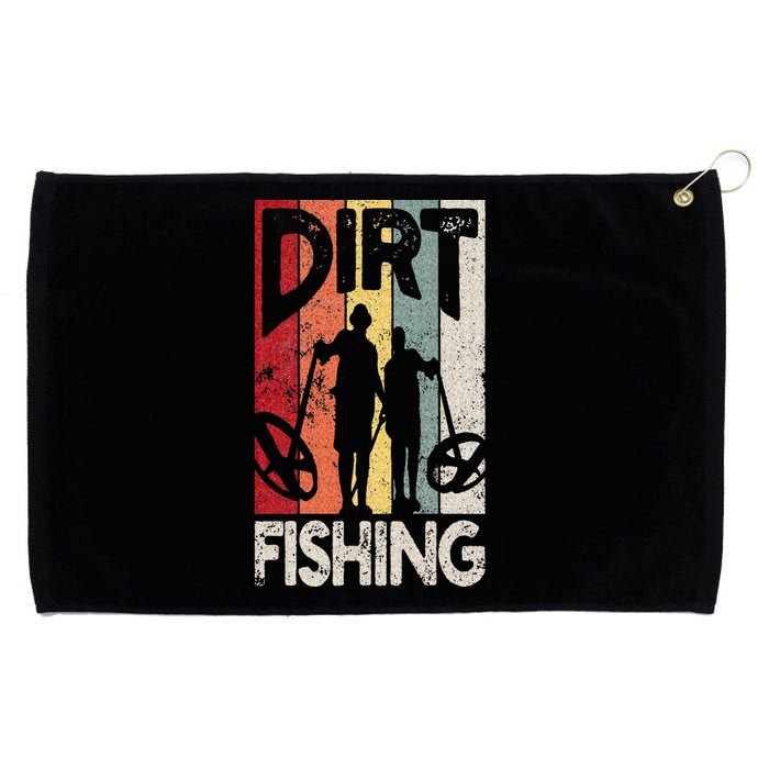 Dirt Fishing Funny Beach Treasure Detecting Metal Detector Grommeted Golf Towel