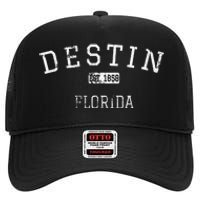 Destin Florida Fl High Crown Mesh Back Trucker Hat