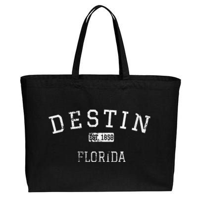 Destin Florida Fl Cotton Canvas Jumbo Tote