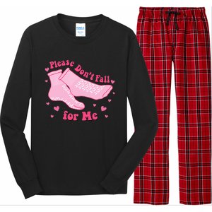 Dont Fall For Me Valentines Day Non Slip Socks Nurse Pct Cna Long Sleeve Pajama Set