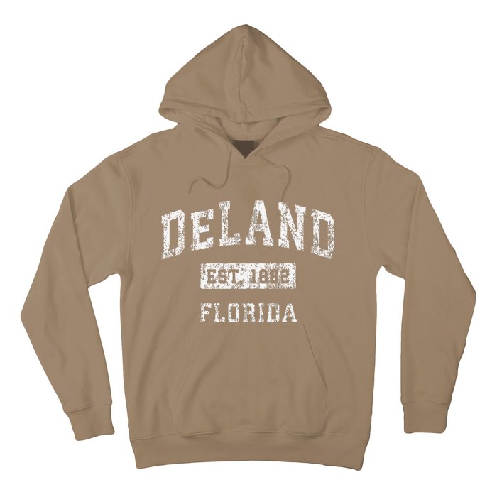 Deland Florida Fl Vintage Established Hoodie