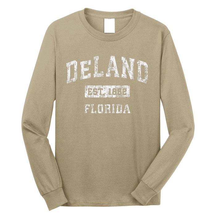 Deland Florida Fl Vintage Established Long Sleeve Shirt