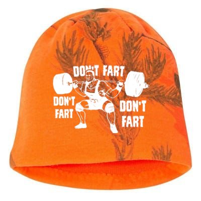 Don't Fart Funny Fitness Gym Workout Weights Squat Kati - Camo Knit Beanie