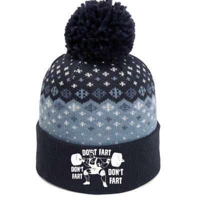 Don't Fart Funny Fitness Gym Workout Weights Squat The Baniff Cuffed Pom Beanie