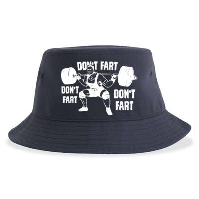 Don't Fart Funny Fitness Gym Workout Weights Squat Sustainable Bucket Hat