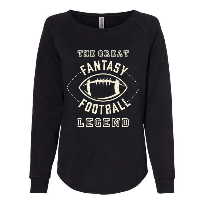 Distressed Fantasy Football Legend Womens California Wash Sweatshirt