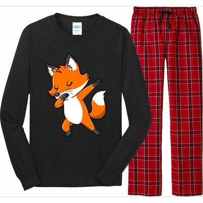 Dabbing Fox For Fox Lover Meaningful Gift Long Sleeve Pajama Set