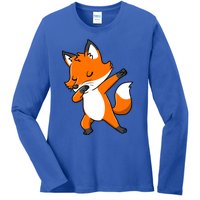 Dabbing Fox For Fox Lover Meaningful Gift Ladies Long Sleeve Shirt