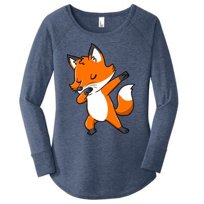 Dabbing Fox For Fox Lover Meaningful Gift Women's Perfect Tri Tunic Long Sleeve Shirt