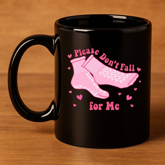 Dont Fall For Me Valentines Day Socks Pct Cna Funny Nurse 11oz C Handle Ceramic Mug