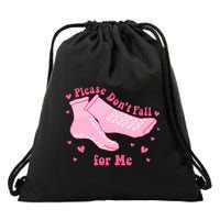 Dont Fall For Me Valentines Day Socks Pct Cna Funny Nurse Drawstring Bag