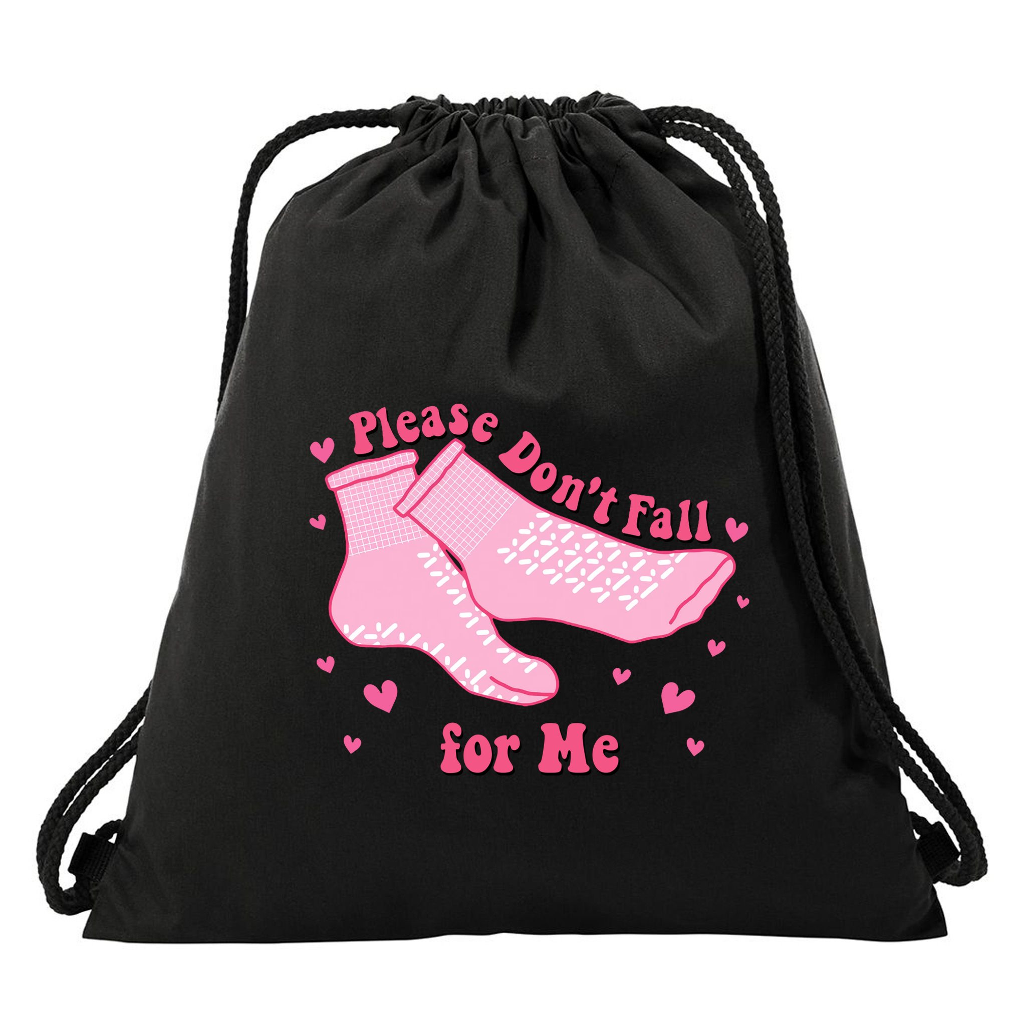 Dont Fall For Me Valentines Day Socks Pct Cna Funny Nurse Drawstring Bag
