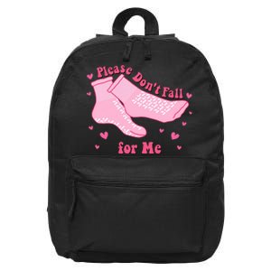 Dont Fall For Me Valentines Day Socks Pct Cna Funny Nurse 16 in Basic Backpack