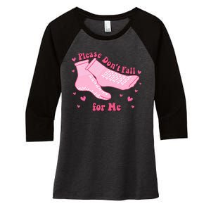 Dont Fall For Me Valentines Day Socks Pct Cna Funny Nurse Women's Tri-Blend 3/4-Sleeve Raglan Shirt