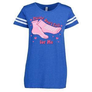 Dont Fall For Me Valentines Day Socks Pct Cna Funny Nurse Enza Ladies Jersey Football T-Shirt