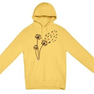 Dachshund Flower Fly Dandelion Funny Cute Dog Lover Great Gift Premium Pullover Hoodie