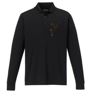 Dachshund Flower Fly Dandelion Funny Cute Dog Lover Great Gift Performance Long Sleeve Polo