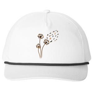 Dachshund Flower Fly Dandelion Funny Cute Dog Lover Great Gift Snapback Five-Panel Rope Hat