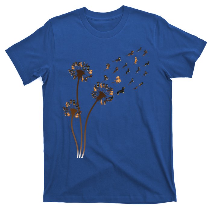 Dachshund Flower Fly Dandelion Funny Cute Dog Lover Great Gift T-Shirt