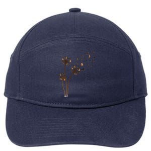 Dachshund Flower Fly Dandelion Funny Cute Dog Lover Great Gift 7-Panel Snapback Hat