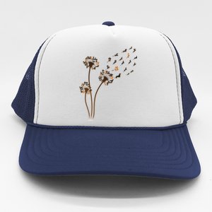 Dachshund Flower Fly Dandelion Funny Cute Dog Lover Great Gift Trucker Hat