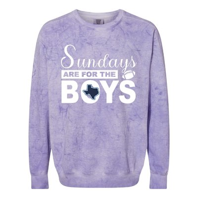 Dallas Football Fans Sundays Are For The Boys Colorblast Crewneck Sweatshirt