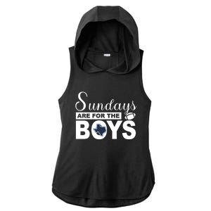 Dallas Football Fans Sundays Are For The Boys Ladies PosiCharge Tri-Blend Wicking Draft Hoodie Tank