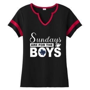 Dallas Football Fans Sundays Are For The Boys Ladies Halftime Notch Neck Tee