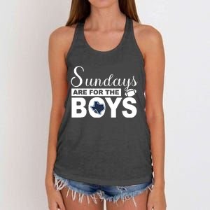 Dallas Football Fans Sundays Are For The Boys Women's Knotted Racerback Tank