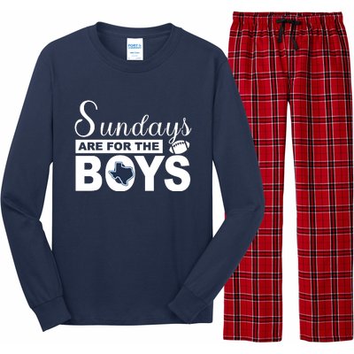 Dallas Football Fans Sundays Are For The Boys Long Sleeve Pajama Set