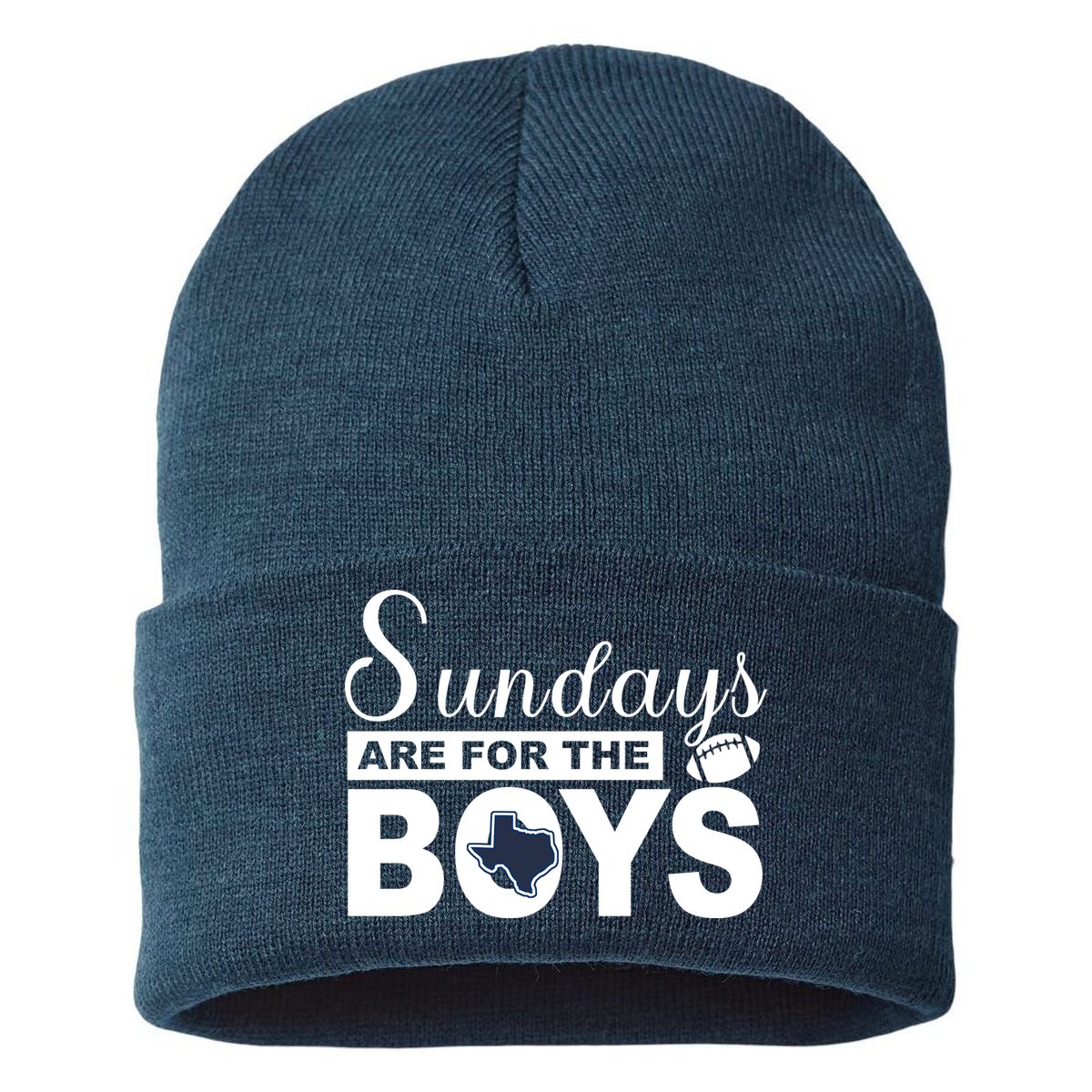 Dallas Football Fans Sundays Are For The Boys Sustainable Knit Beanie