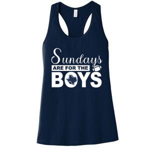 Dallas Football Fans Sundays Are For The Boys Women's Racerback Tank