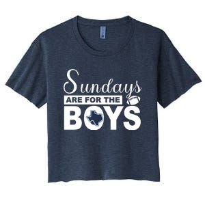 Dallas Football Fans Sundays Are For The Boys Women's Crop Top Tee