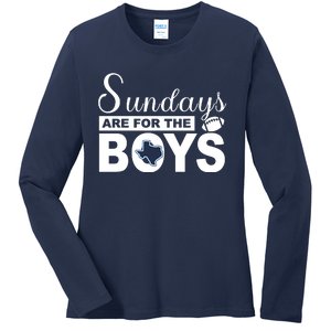 Dallas Football Fans Sundays Are For The Boys Ladies Long Sleeve Shirt