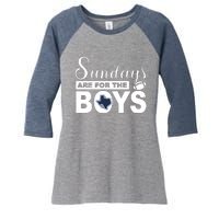 Dallas Football Fans Sundays Are For The Boys Women's Tri-Blend 3/4-Sleeve Raglan Shirt