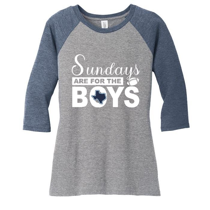 Dallas Football Fans Sundays Are For The Boys Women's Tri-Blend 3/4-Sleeve Raglan Shirt